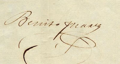 Firma de Benito Juarez